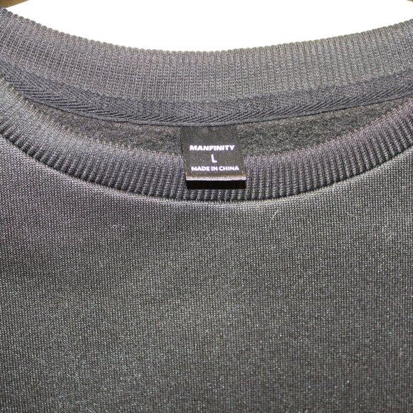 Manfinity Men's Sweater Large Black Plaid Teddy Bear Graphic - Picture 4 of 10